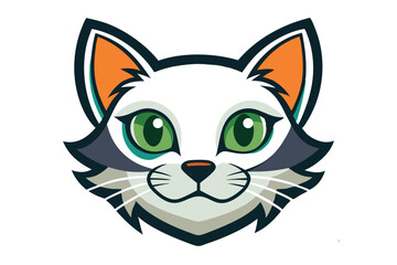 Tabby cat vector silhouette illustration design