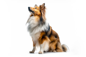Shetland Sheepdog isolated on white background