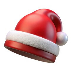 3d render of a classic santa claus hat