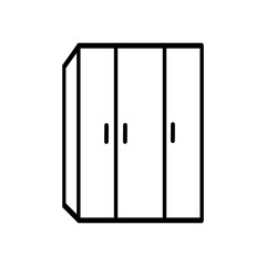 wardrobe outline illustration icon on transparent background