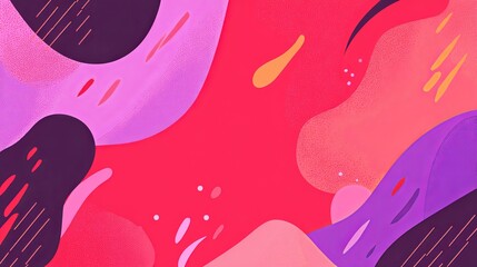 Whimsical gradient pink and purple abstract background with playful dynamic shapes and fun energetic vibe perfect for creative presentation design and colorful layout concepts


