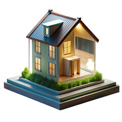 3D Model: Modern House Design, Architectural Rendering, Home Exterior, Real Estate Visual
