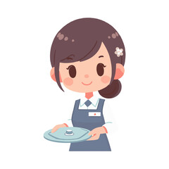 restaurant waiter illustration design