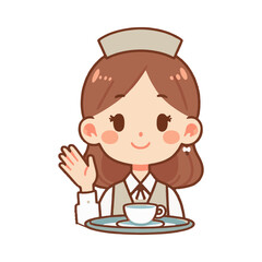restaurant waiter illustration design