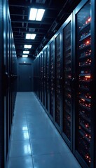 Secure data storage server room with multiple hard drives and advanced security systems, ensuring ultimate file safety and data protection , RAID, cloud storage