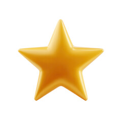 Obraz premium Shiny golden star shape with smooth edges on a white isolated background, perfect for awards, recognition, and celebratory themes.