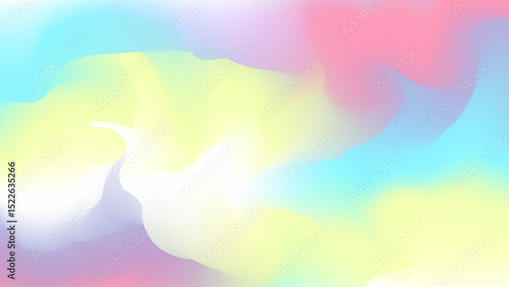 Aufkleber soft pastel gradient background with smooth color transitions and dreamy effect, holographic backgro