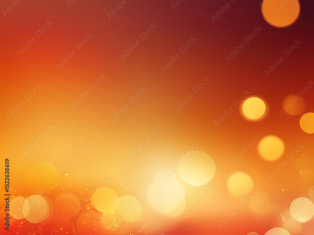 Aufkleber warm golden-orange abstract background with glowing circular light patterns, smooth gradient texture