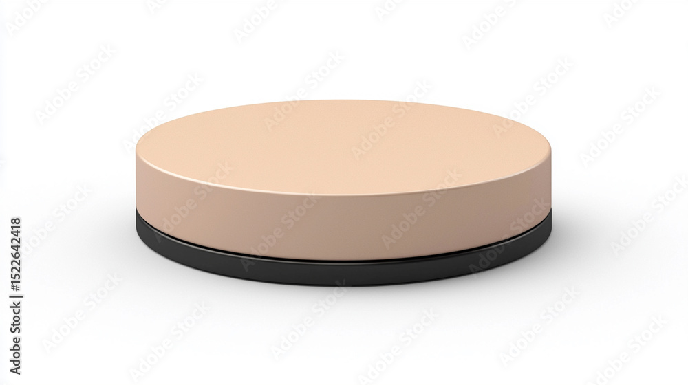 Aufkleber 3d rendered image of a round display or product stand on a white background