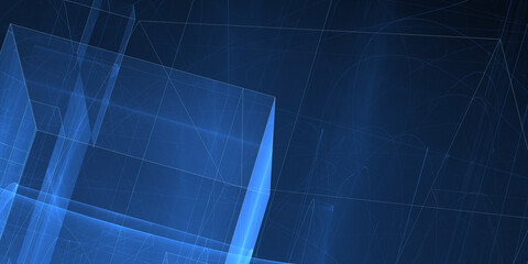 3D-Konstruktionszeichnung, Scribbles und blaue technische Illustrationen für Ihre kreativen und professionellen Projekte, Präzision, Geometrie, Linien, technische Zeichnung, 3D-Modelle, Architektur