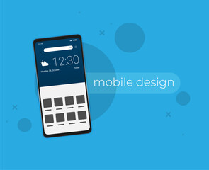 Mobile Application Interface flat vector