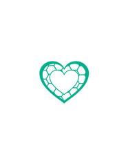 Hexagon Heart Frame