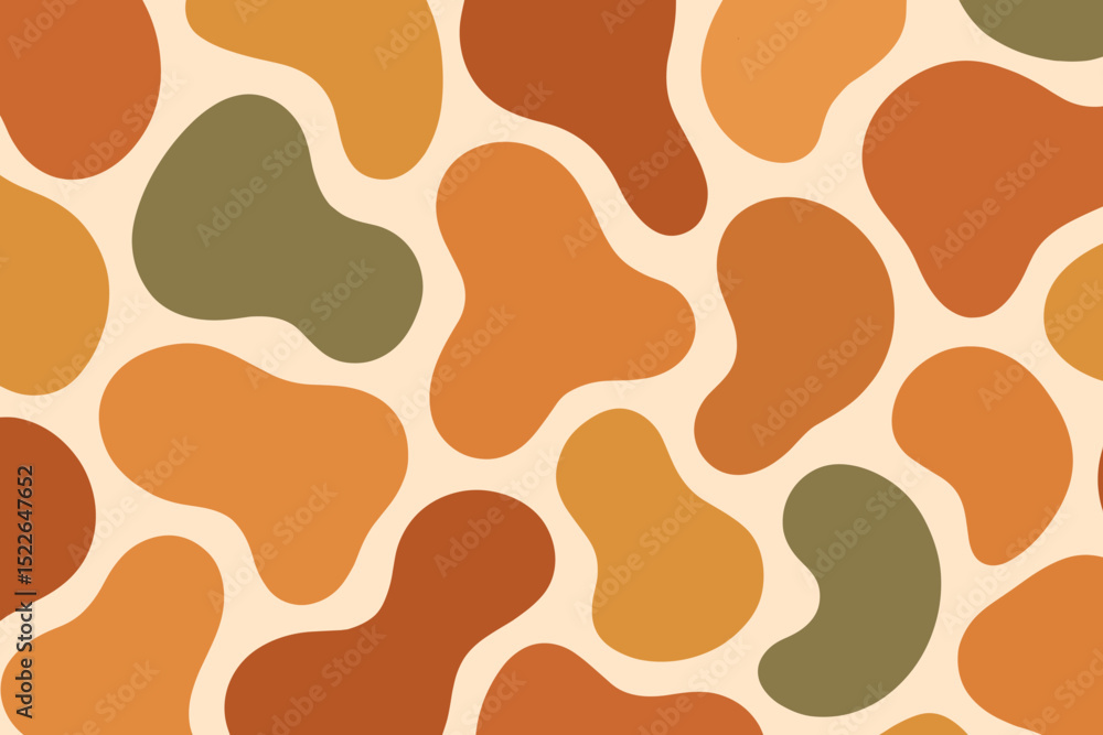 Poster colorful abstract shapes create a playful pattern on a light background suitable for various design 
