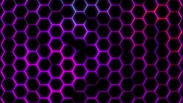 Futuristisches Hexagon-Netzwerk: Perfekte f&uuml;r moderne Visualisierungen in Technologie Forschung und Wissenschaft, Digitalisierung & Innovation, violett, lila