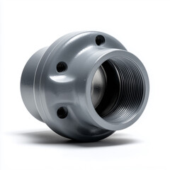 Matte gray PVC pipe fitting designed for efficient plumbing applications and installations in various systems