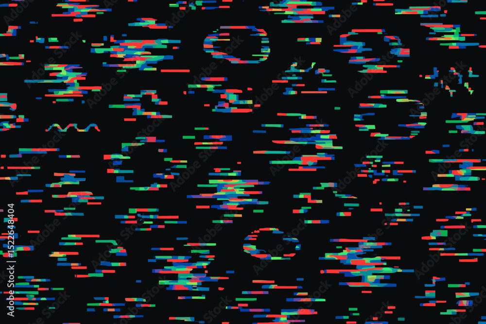 Poster colorful abstract patterns create a vibrant digital backdrop for modern design elements