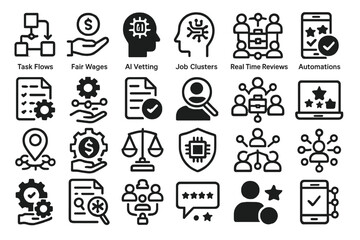 Visual representation of modern workforce management tools highlighting automation and real-time evaluation processes