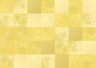 金箔を敷きつめた和風背景イラスト