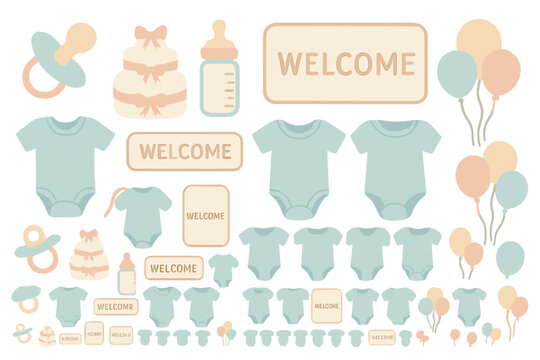 Gathering for a baby shower celebration with themed decorations and accessories in soft colors