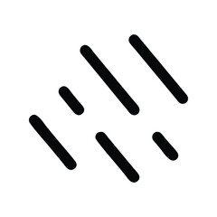 Rain weather icon vector illustration. Classic climate symbol for precipitation, storm, forecast, nature, water, seasonal, or atmospheric design