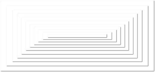 Minimalist white abstract background with layered square design

