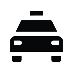 Taxi icon vector illustration. Classic transportation symbol for cab, travel, city, vehicle, mobility, service, navigation, or urban design