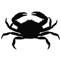 Classic Crab Icon for Seafood or Ocean Themes