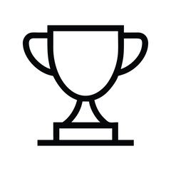 Trophy icon vector illustration. Classic award symbol for victory, achievement, competition, champion, sports, success, or recognition design