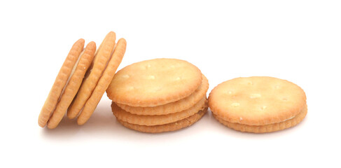 Biscuits on white background.
