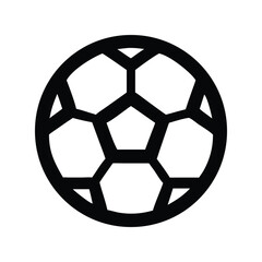 Obraz premium Soccer ball icon vector illustration. Classic sports symbol for game, competition, team, ball, goal, field, athletic, or recreation desig