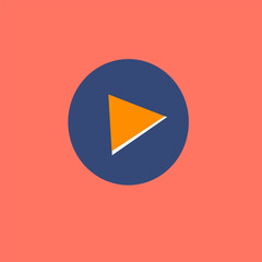 Logo muzyczne – przycisk odtwarzania z nutą