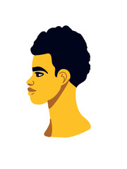 graphic silhouette of a young african american