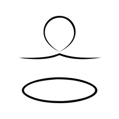 Spa icon vector illustration. Classic wellness symbol for relaxation, beauty, therapy, massage, self-care, health, or luxury design