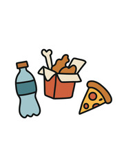  vector illustration of street food