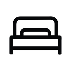 Bed Icon Vector Illustration for Furniture and Interior Design