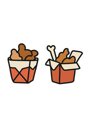 bucket of fried chicken wings