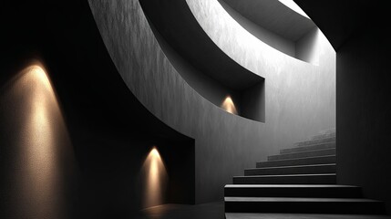 Obraz premium Abstract architectural lines and geometric shapes creating a modern design detail with clean minimalist composition