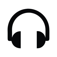 Headphones Icon Vector for Music and Tech Design Illustration