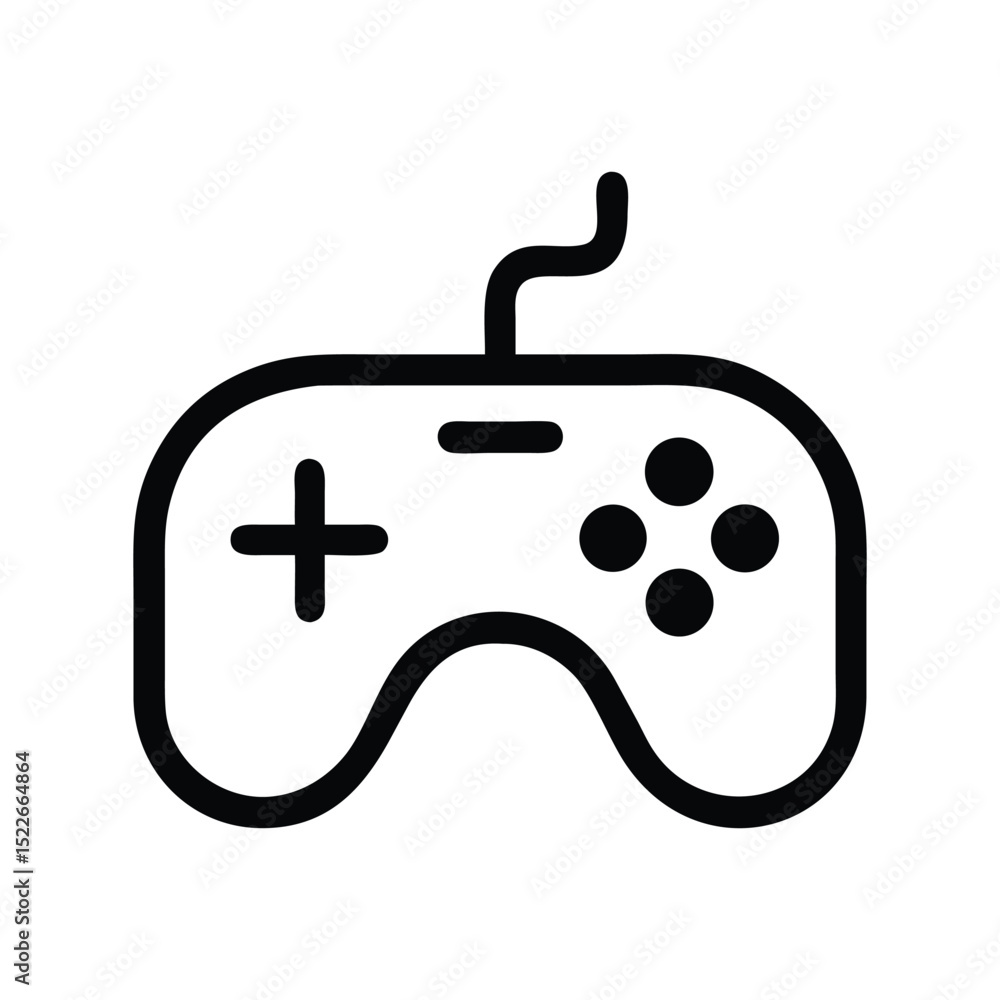 Poster game controller icon vector for gaming and tech design art