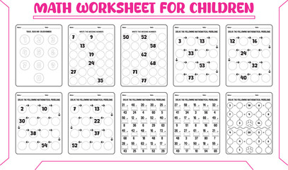 Printable math worksheet for children