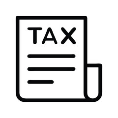 Tax document icon vector illustration. Classic financial symbol for accounting, taxation, IRS, paperwork, money, audit, or economy design