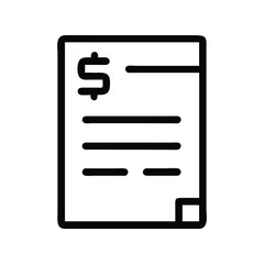 Fototapeta premium Invoice icon vector illustration. Classic financial symbol for billing, accounting, payment, receipt, transaction, business, or economy design
