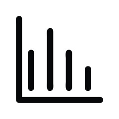 Chart bar icon vector illustration. Classic financial and business symbol for analytics, growth, statistics, investment, or market trends
