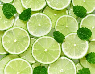 Fond tranche de citron vert 