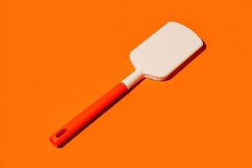 Brightly colored spatula on a vibrant orange surface designed for cooking and baking enthusiasts