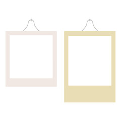 Vector blank photo frame with pastel colors