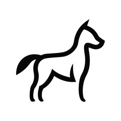 Dog icon vector illustration. Classic pet symbol for animal, loyalty, domestic, canine, nature, companionship, agility, or playful design