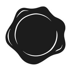 Black stamp wax seal