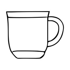 Coffee mug hand drawn