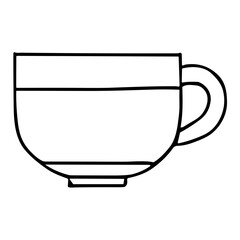 Coffee mug hand drawn